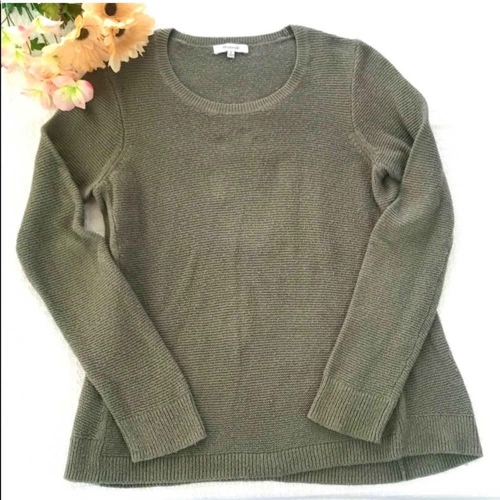 Madewell Light Olive Green Knit Sweater